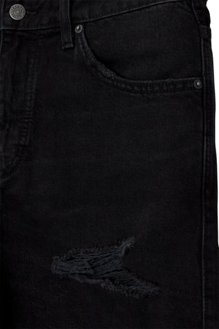 Bermuda recta vaquera - Negro