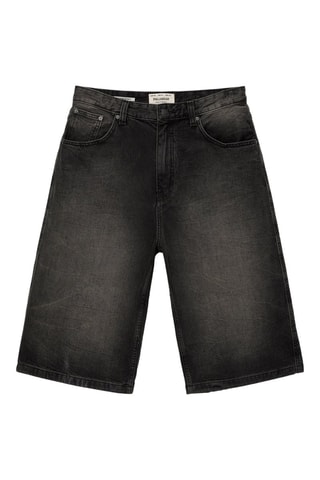 Bermuda vaquera - Negro