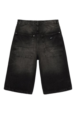 Bermuda vaquera - Negro