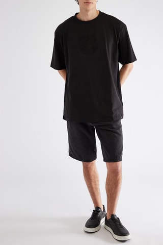 Bermuda vaquera - Negro