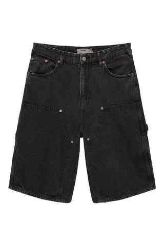 Bermuda vaquera - Negro