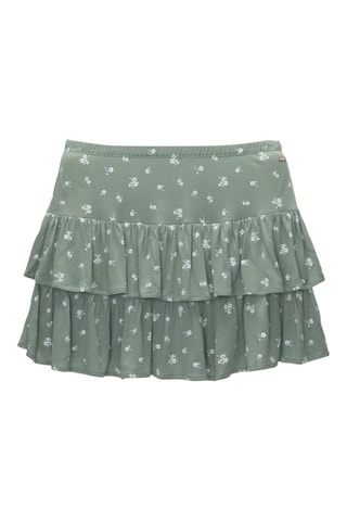 Falda con volantes - Verde