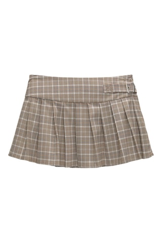 Falda plisada - Beige