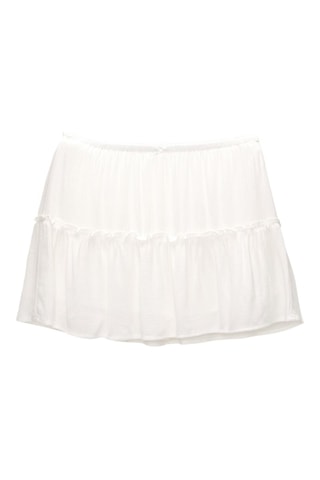 Falda con volantes - Blanco