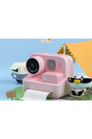 Máquina fotográfica digital com impressão instantânea - PolaroKid - Rosa