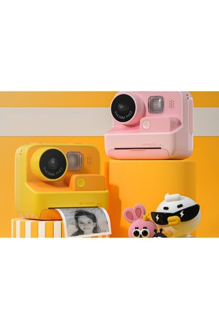 Máquina fotográfica digital com impressão instantânea - PolaroKid - Rosa
