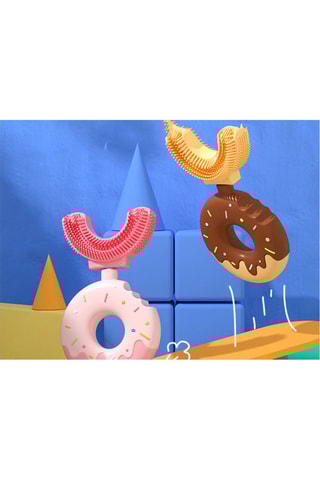 Escova de dentes em silicone - Modelo Donuts A partir dos 2 anos