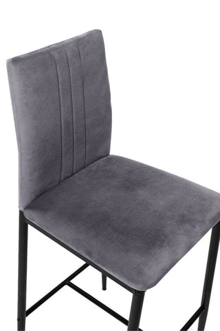 4 taburetes Glam Jade - Gris y negro