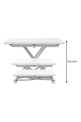 Mesa ajustable Tribeca - Blanco y gris