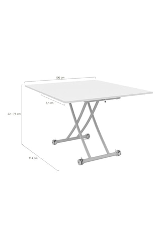 Mesa ajustable Tribeca - Blanco y gris