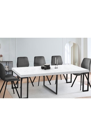 Mesa extensible Glam - Blanco y negro