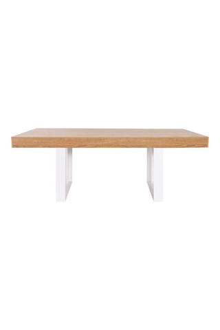 Mesa Brixton - Imitación madera y blanco