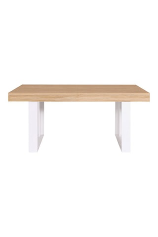 Mesa extensible Brixton - Imitación madera y blanco