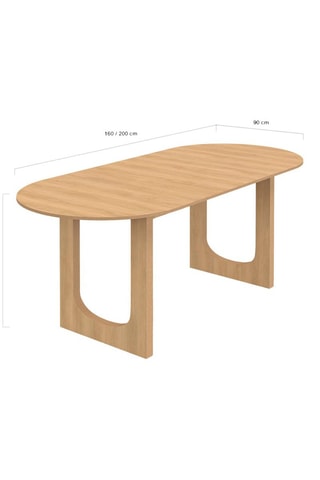 Mesa extensible Mathis - 200 x 75 x 90 cm