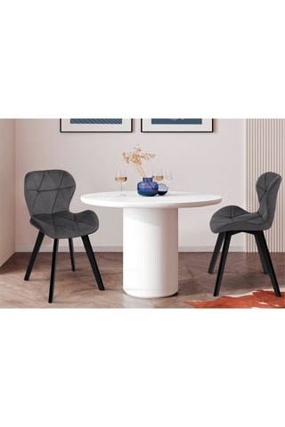 2 sillas Daisy - 
Gris y negro