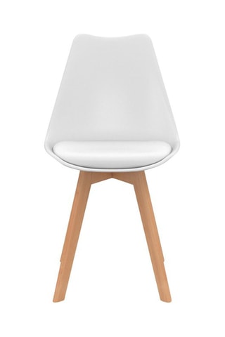 6 sillas Nordia - Natural y blanco