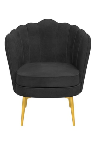 Sillón Arielle - Gris y dorado