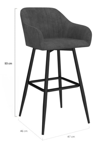 2 taburetes Ariana - Gris oscuro