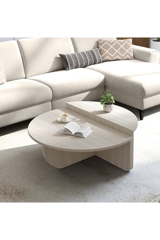 Mesa de centro asimétrica - 90 x 35 x 90 cm