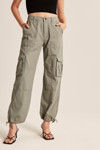Pantalon taille haute - Kaki