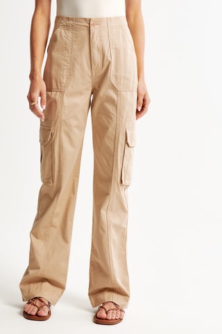 Pantalon taille haute - Beige