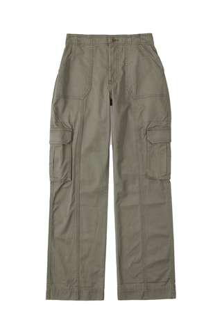 Pantalon taille haute - Vert olive
