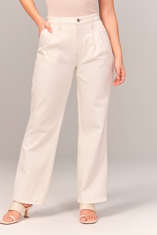 Jean taille haute - Ecru