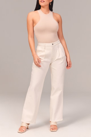 Jean taille haute - Ecru