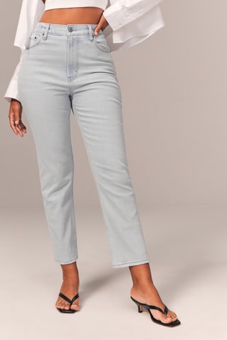 Jean 7/8 taille haute - Ciel