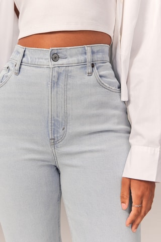 Jean 7/8 taille haute - Ciel