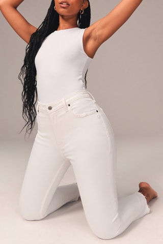 Jean taille haute - Blanc