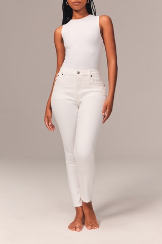 Jean taille haute - Blanc