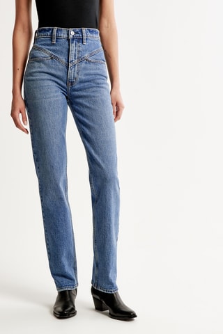 Jean taille haute - Bleu cobalt