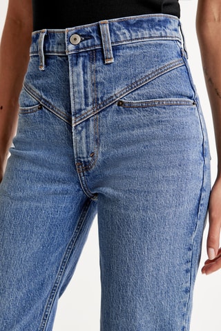 Jean taille haute - Bleu cobalt