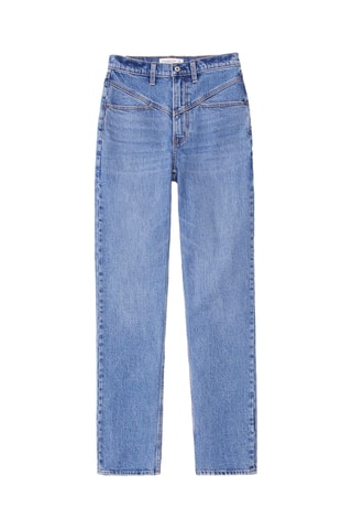 Jean taille haute - Bleu cobalt