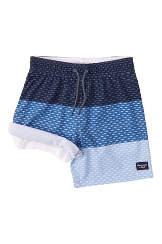 Short de bain - Bleu marine et ciel