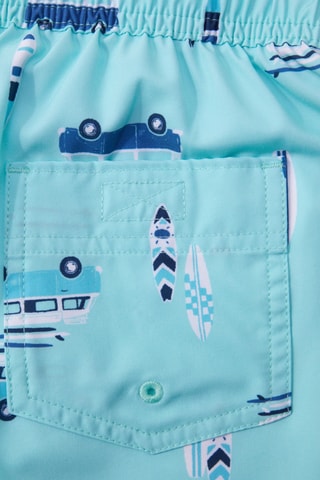 Short de bain - Turquoise et bleu