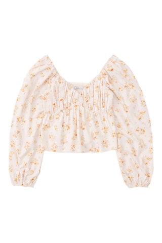 Crop top en lin - Ecru