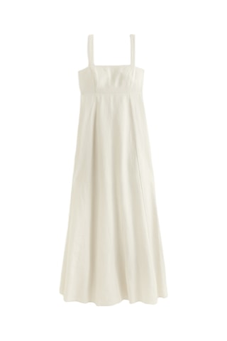 Robe longue en lin - Blanc