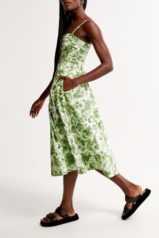 Robe midi - Vert émeraude
