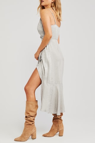 Robe portefeuille - Gris clair