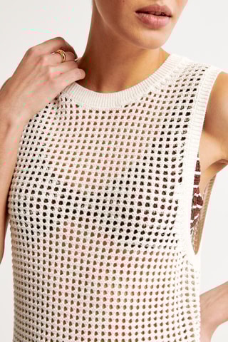 Robe de plage en crochet - Blanc