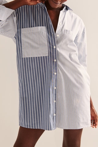 Robe chemise - Bleu-gris