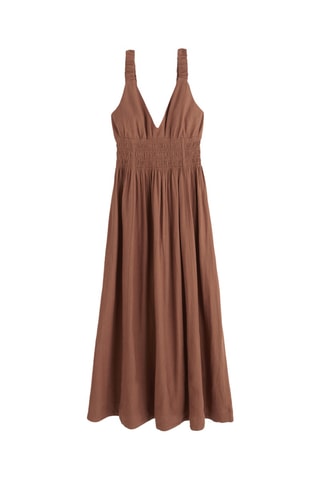 Robe longue en lin - Marron