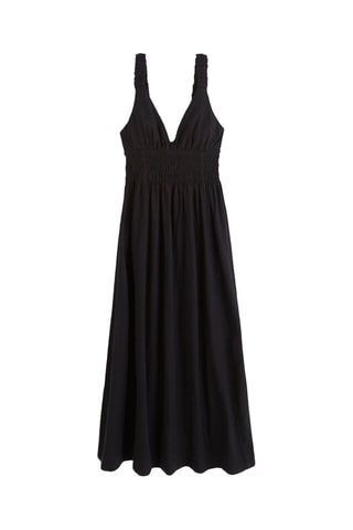 Robe longue en lin - Noir