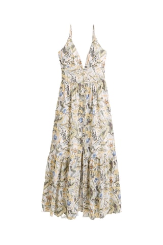 Robe midi en lin - Ecru