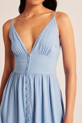 Robe chemise en lin - Ciel