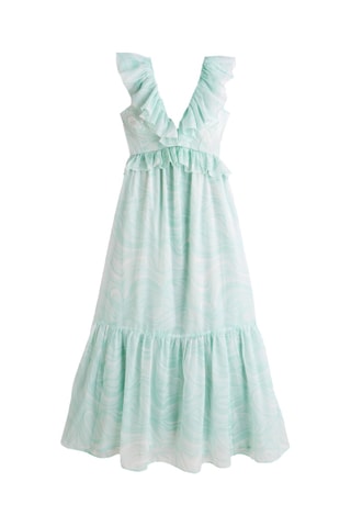 Robe volantée - Vert d’eau