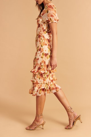 Robe volantée - Orange