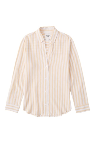 Chemisier en lin - Blanc et saumon